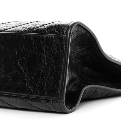 Saint Laurent Crinkled Calfskin Matelasse Monogram Niki Shoulder Bag Black 10 of 10