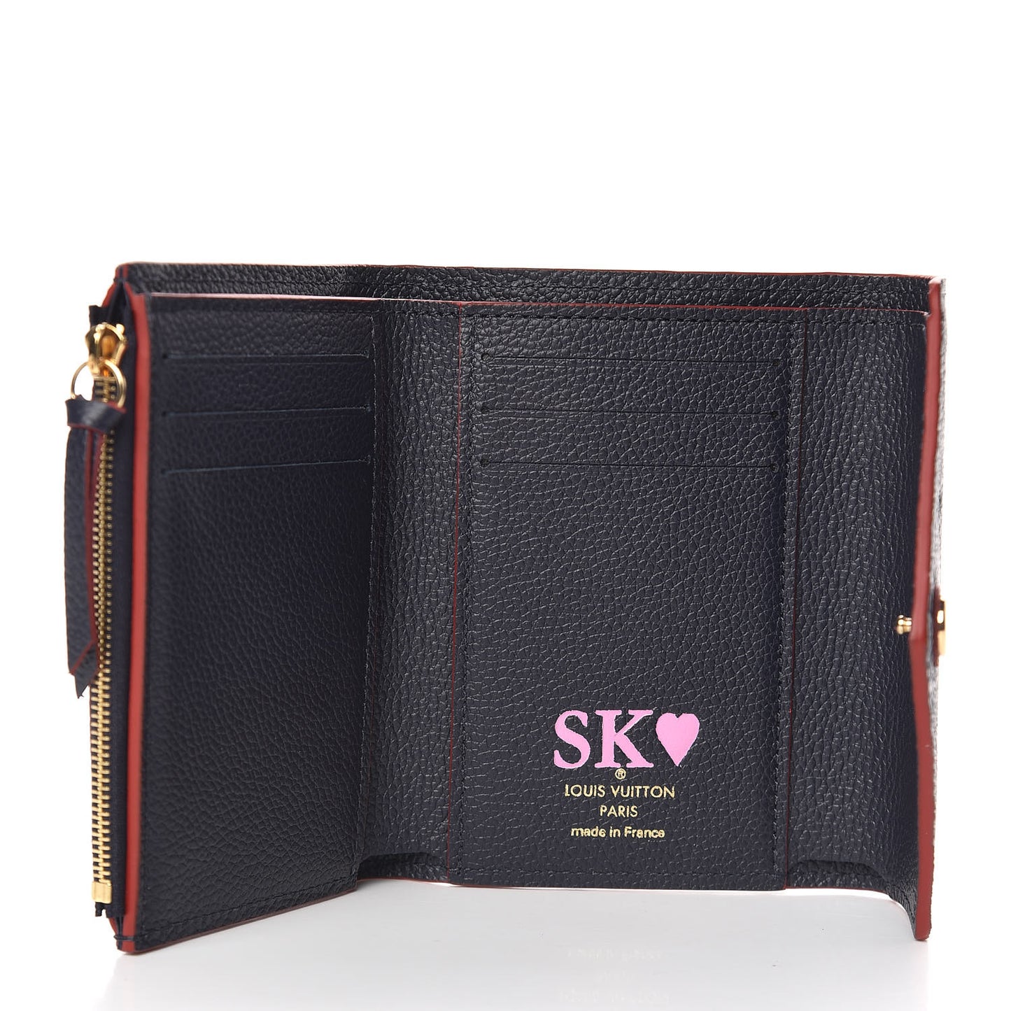Empreinte Victorine Wallet Marine Rouge