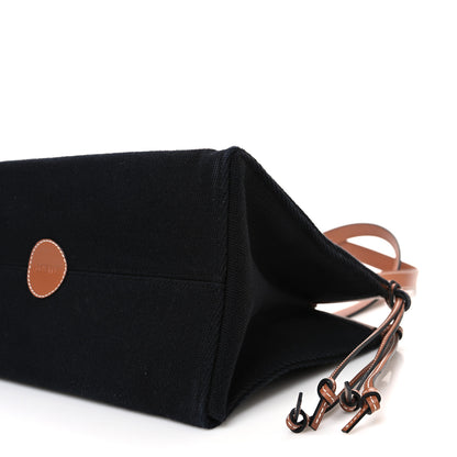 Loewe Canvas Calfskin Small Cushion Tote Black Tan 9 of 10
