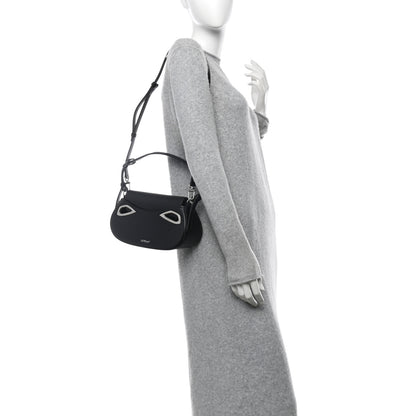 Off-White Calfskin Clam Shoulder Bag Black 2 of 9