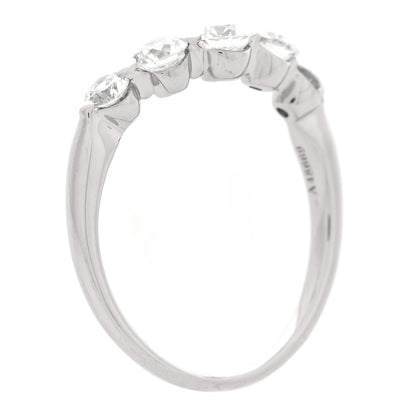 Parker & West by FASHIONPHILE Platinum Diamond .70ctw Curved Band Ring 51 5.75 6 of 10