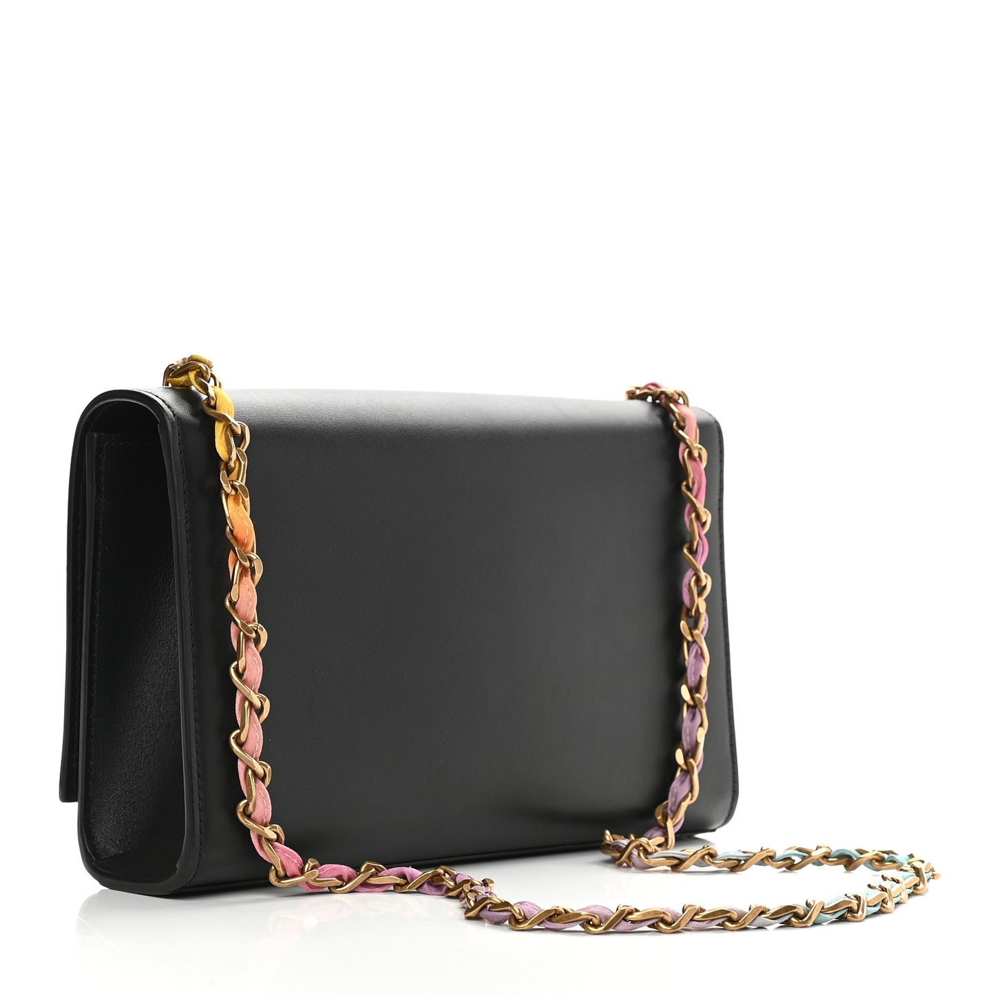 Smooth Calfskin Medium Classic Monogram Kate Satchel Black