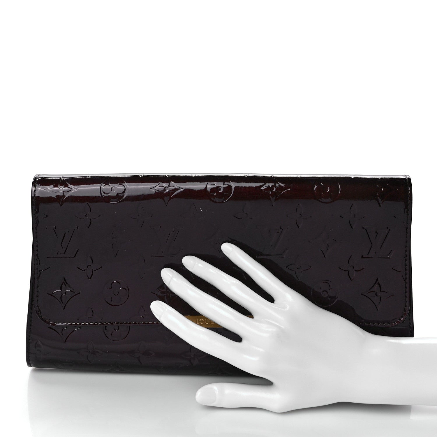 Louis Vuitton Vernis Robertson Clutch Amarante 3 of 8