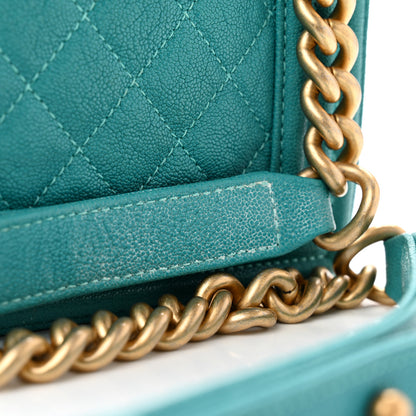 Chanel Caviar Quilted Medium Boy Flap Turquoise 7 of 9