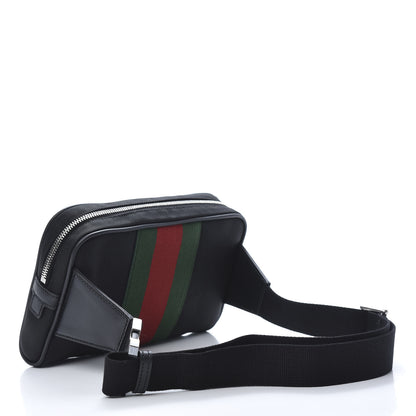 Gucci Canvas Web Slim Belt Bag Black 3 of 10