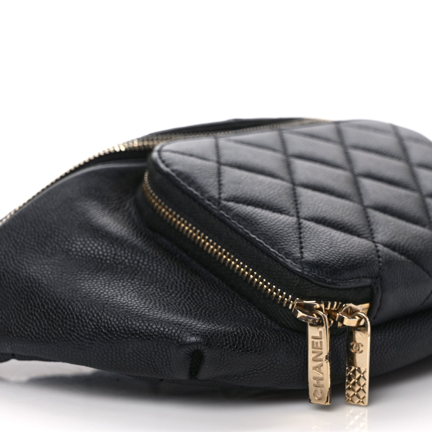 Caviar Quilted Business Affinity Waist Belt Bag Black