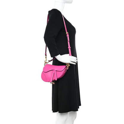 Christian Dior Calfskin Mini Saddle Bag Rani Pink 2 of 12