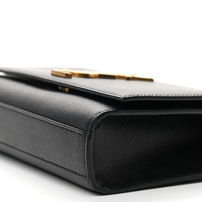 Saint Laurent Grain De Poudre Small Monogram Kate Satchel Black 9 of 12