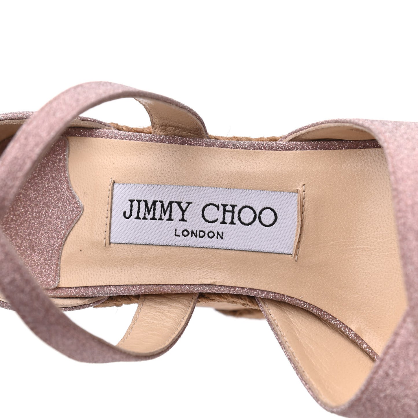 Glitter Rope Cork Alanah 105 Wedge 36 Ballet Pink
