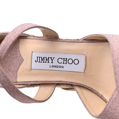 Jimmy Choo Glitter Rope Cork Alanah 105 Wedge 36 Ballet Pink 6 of 8