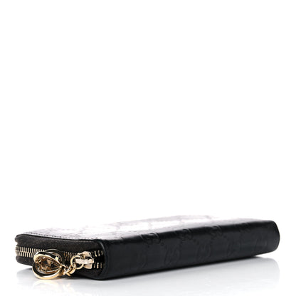 Gucci Guccissima Large Twins Zip Around Wallet Black 4 of 19