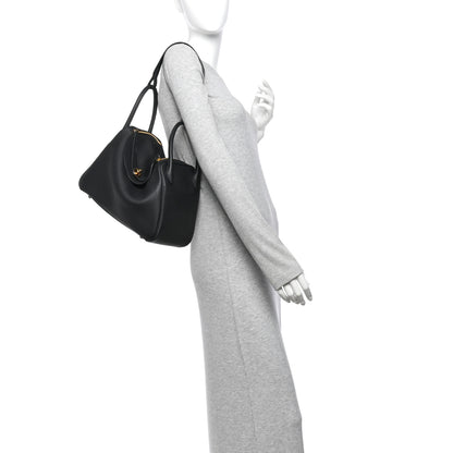 Hermes Taurillon Clemence Lindy 30 Black 2 of 11