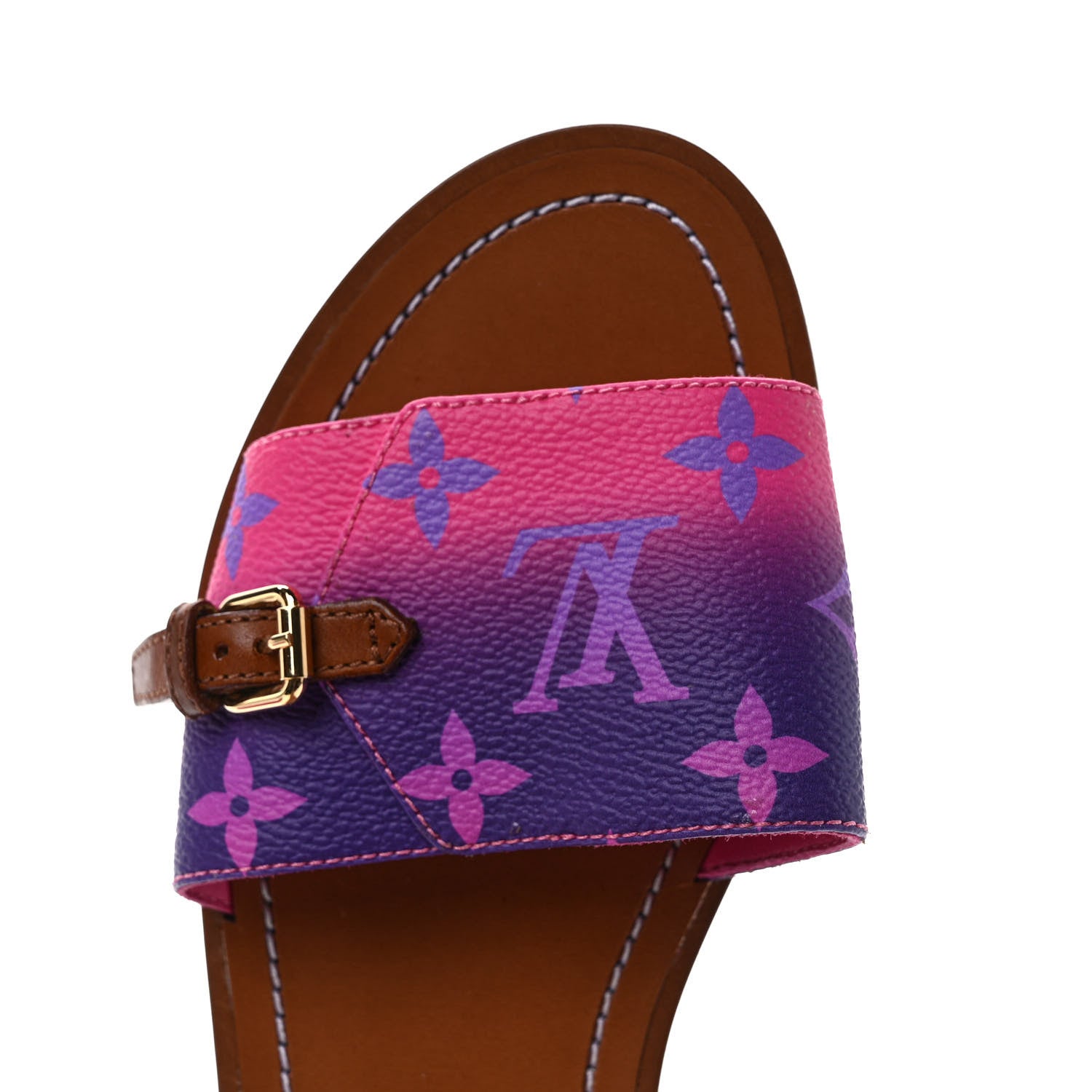 Louis Vuitton Monogram Spring in the City Lock It Flat Mule 36 Midnight Fuchsia 8 of 8