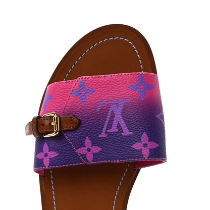 Louis Vuitton Monogram Spring in the City Lock It Flat Mule 36 Midnight Fuchsia 8 of 8