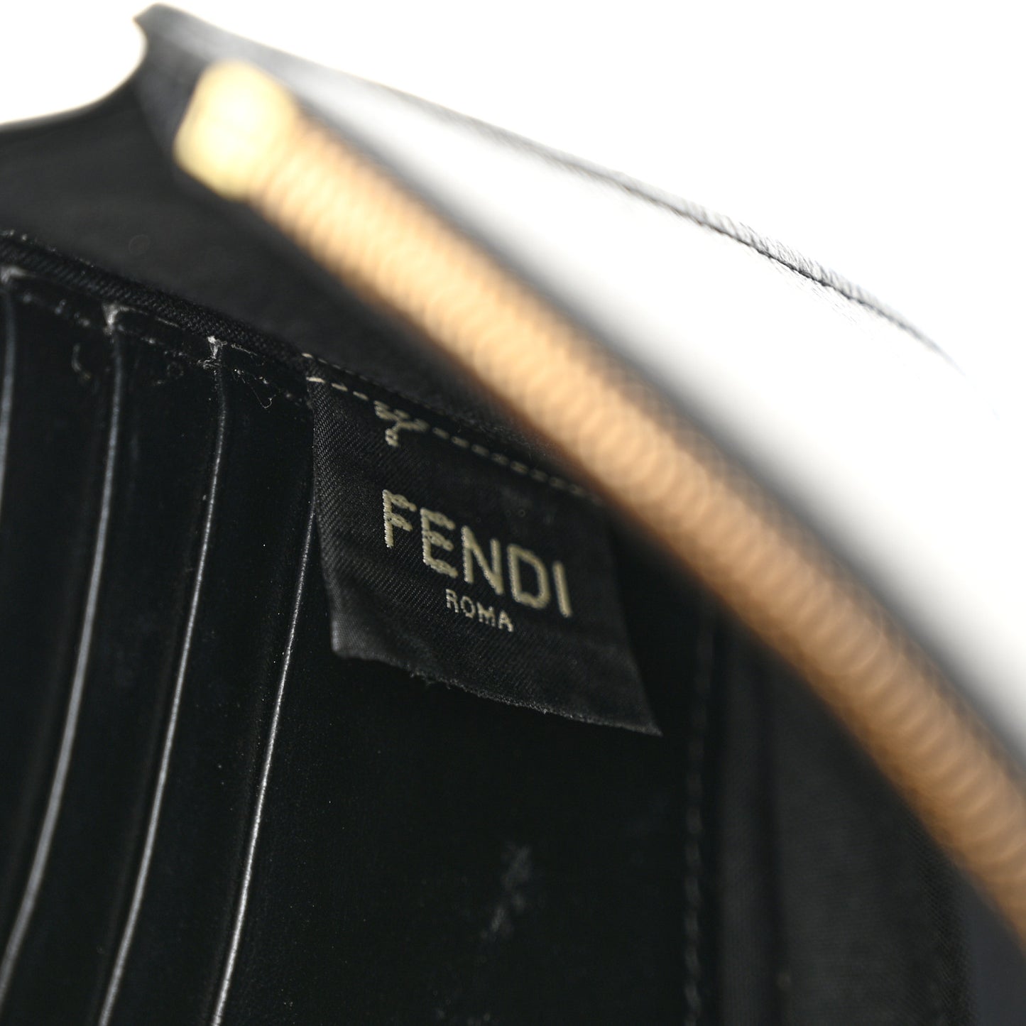 Vitello Cruise F is Fendi Bi-Color FF 1974 Embossed Medium Envelope Wallet On Chain Black Maya