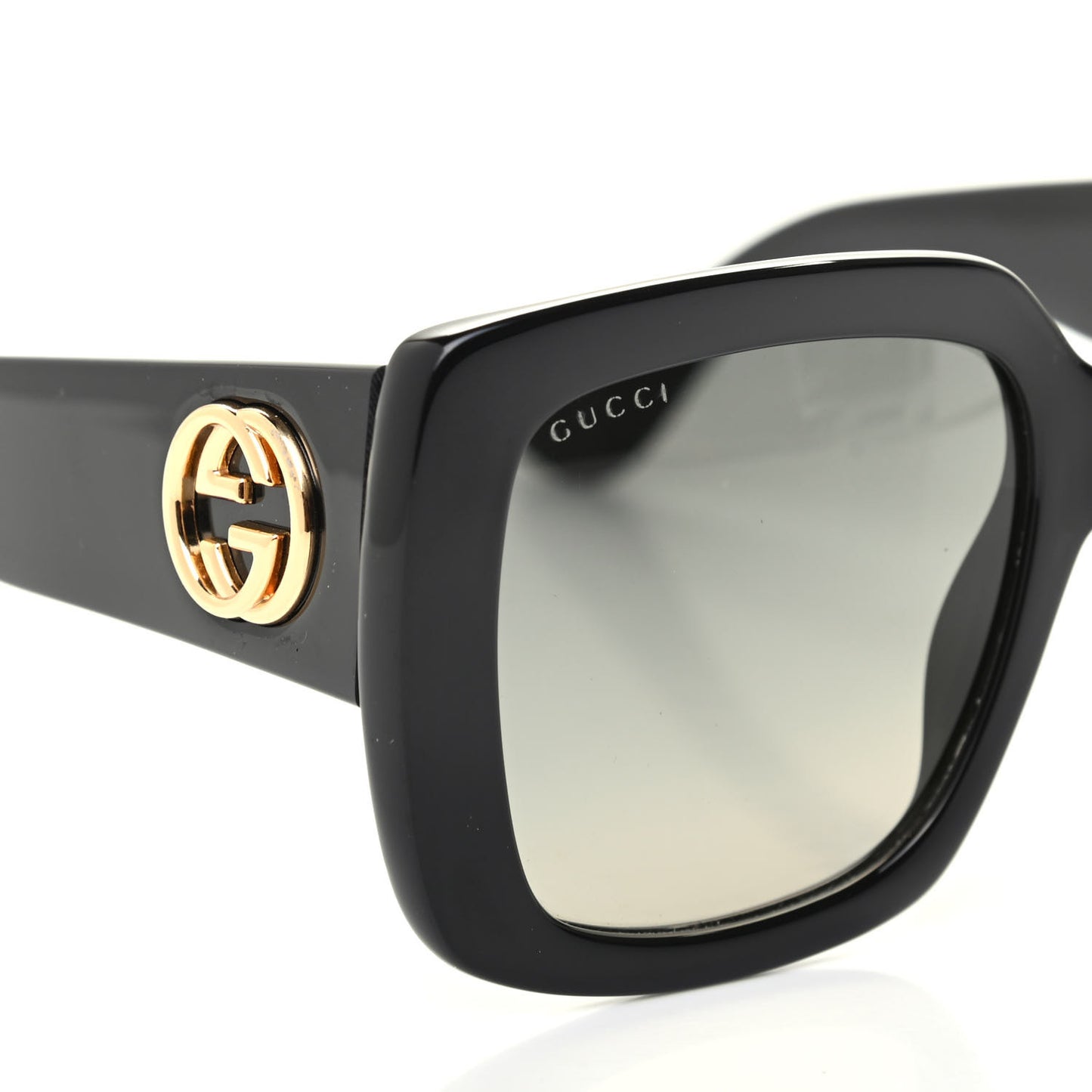Acetate Square Frame Sunglasses GG0141S Black