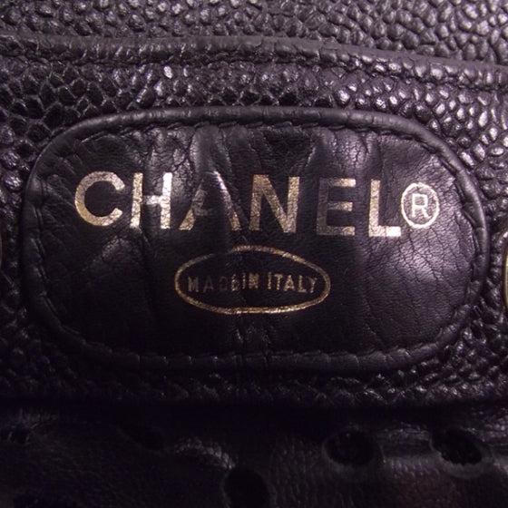 Chanel Vintage Caviar Perforated Drawstring Hobo 8 of 11