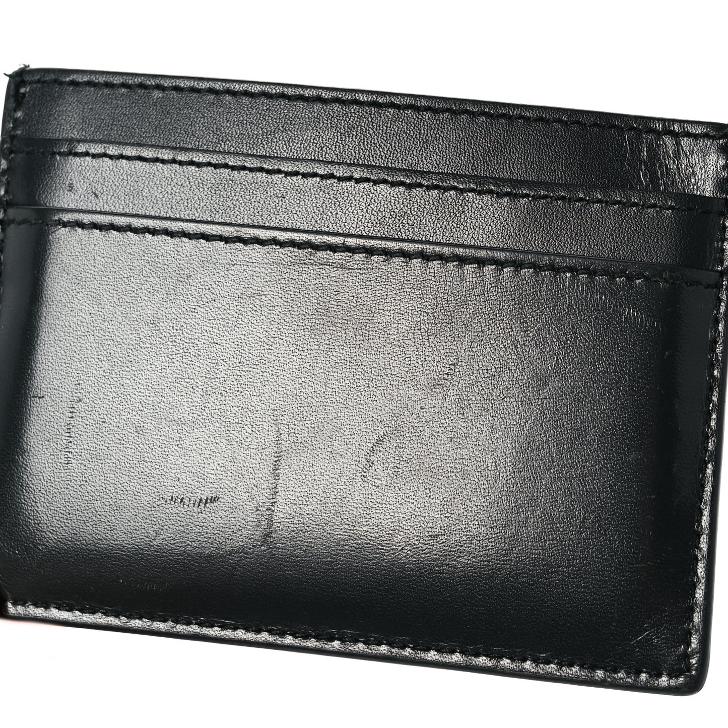 Calfskin Monogram Credit Card Case Dark Green