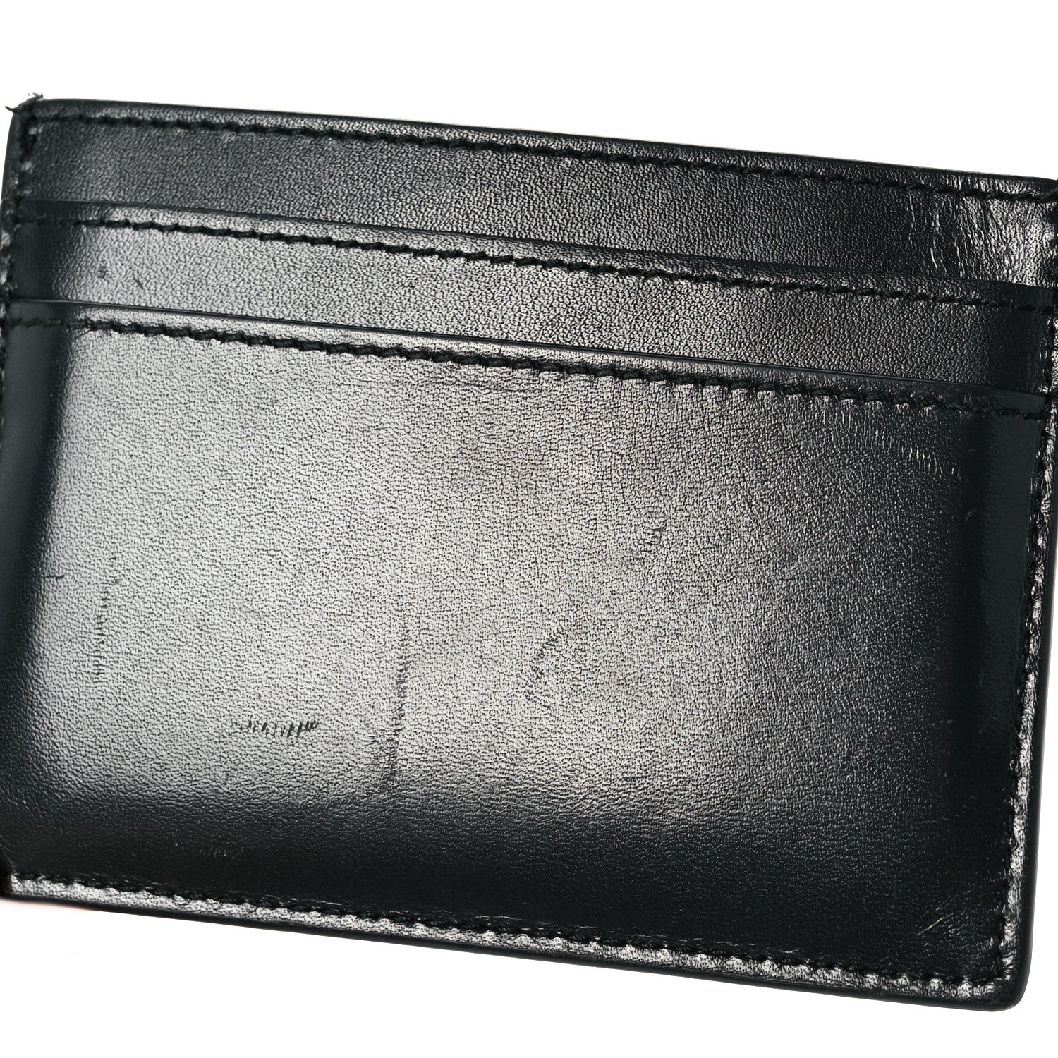 Saint Laurent Calfskin Monogram Credit Card Case Dark Green 8 of 10