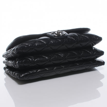 Chanel Lambskin Quilted Chanel 3 Large Accordion Flap Black Black 4 of 8