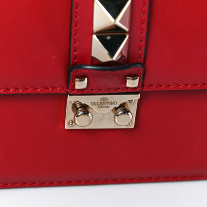 Valentino Garavani Vitello Medium Glam Lock Rockstud Flap Red 21 of 21