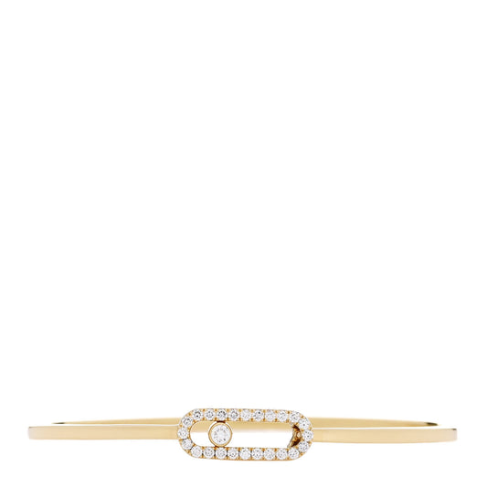 18K Yellow Gold Diamond Move Uno Pave Flex Bangle Bracelet
