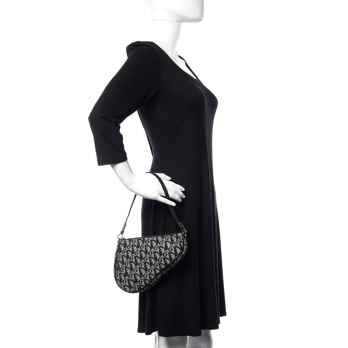 Monogram Mini Saddle Pochette Black