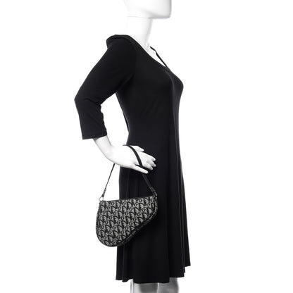 Christian Dior Monogram Mini Saddle Pochette Black 2 of 10