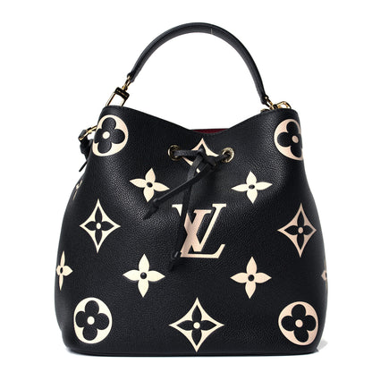 Louis Vuitton Empreinte Monogram Giant Neonoe MM Black Beige 1 of 4