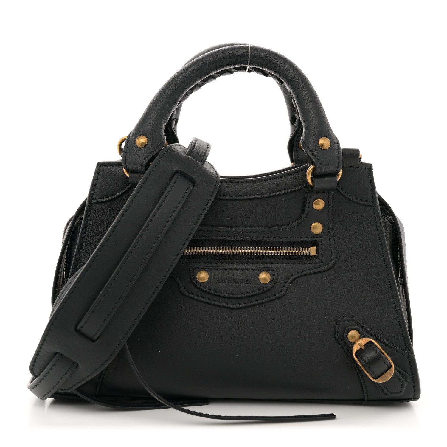 Balenciaga Smooth Calfskin Neo Classic Gold Hardware Mini City Black 1 of 12