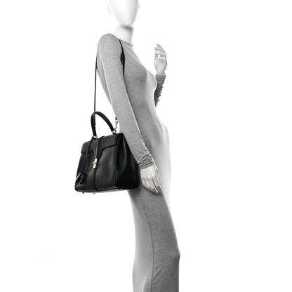 Celine Grained Calfskin Classique 16 Top Handle Bag Black 2 of 12