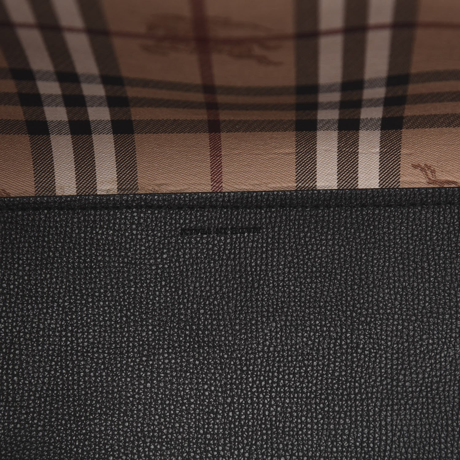 Burberry Grainy Calfskin Haymarket Check Medium Reversible Tote Black 8 of 15