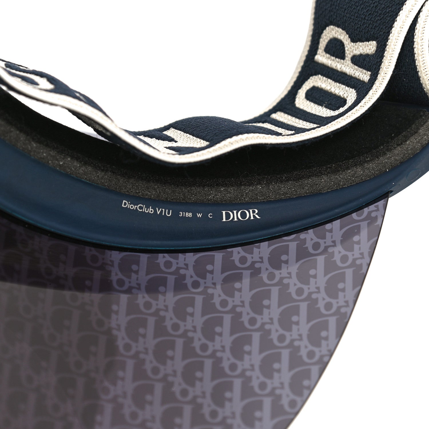 Christian Dior Oblique DiorClub V1U Sun Visor Blue 6 of 7