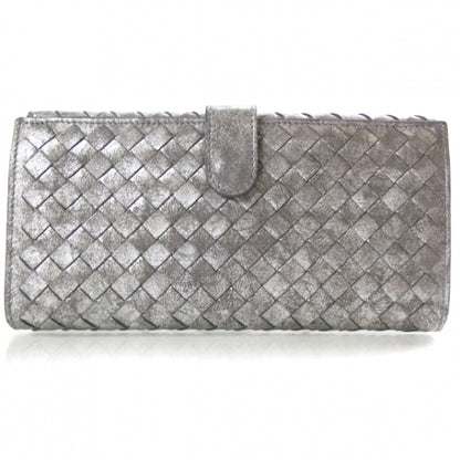 Bottega Veneta Nappa Intrecciato Continental Wallet Silver 2 of 9