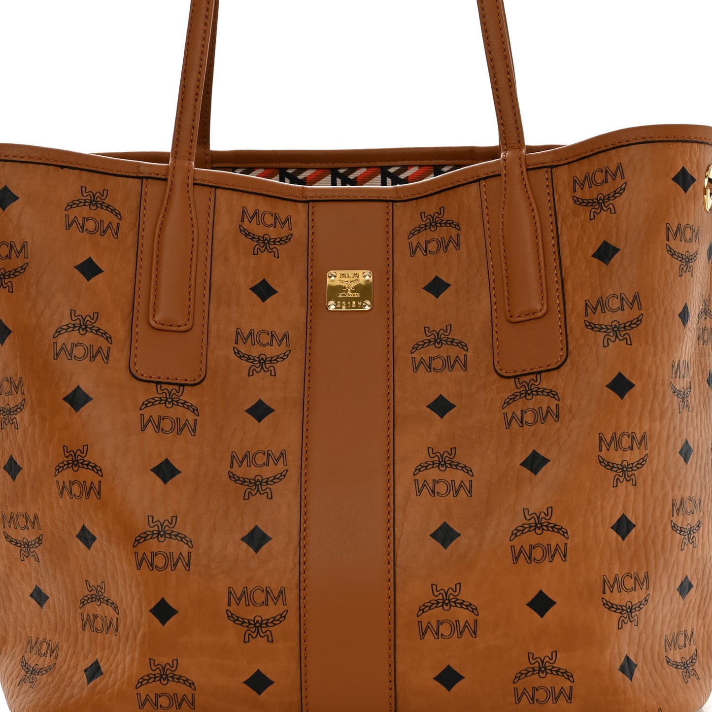 Visetos Small Liz Reversible Shopper Tote Cognac