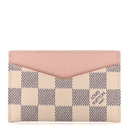 Louis Vuitton Damier Azur Daily Card Holder Rose Ballerine 1 of 6
