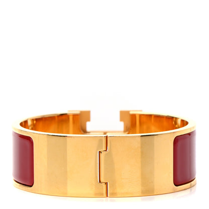 Hermes Enamel Wide Clic Clac H Bracelet GM Red 3 of 4