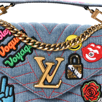 Louis Vuitton Denim New Wave Chain MM Blue 7 of 9