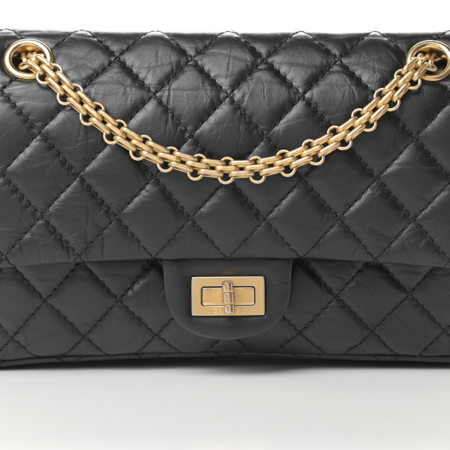Chanel Aged Calfskin Quilted 2.55 Reissue 225 Flap Black 8 of 15