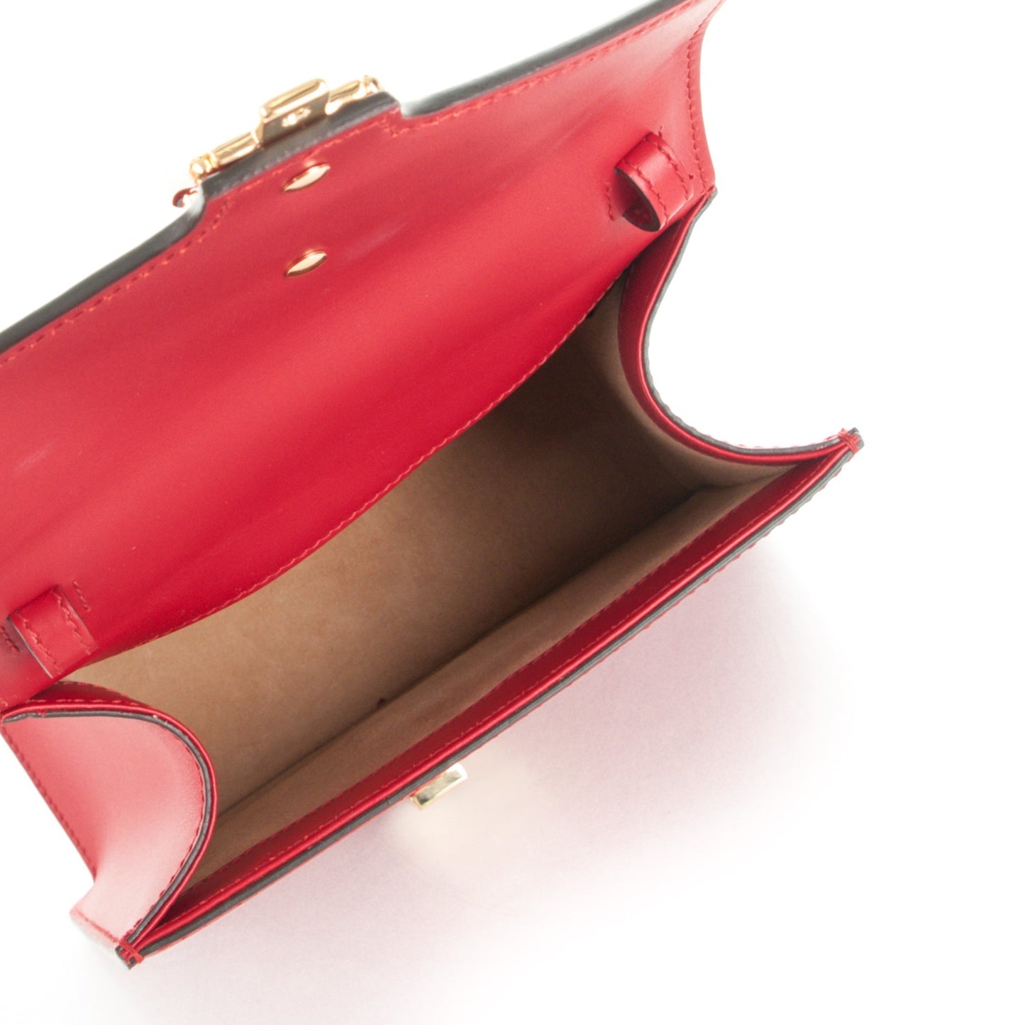 Calfskin Mini Sylvie Top Handle Bag Hibiscus Red