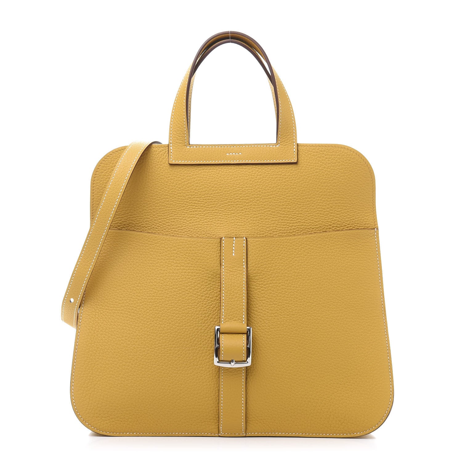 Hermes Taurillon Clemence Halzan 31 Jaune Ambre 4 of 16