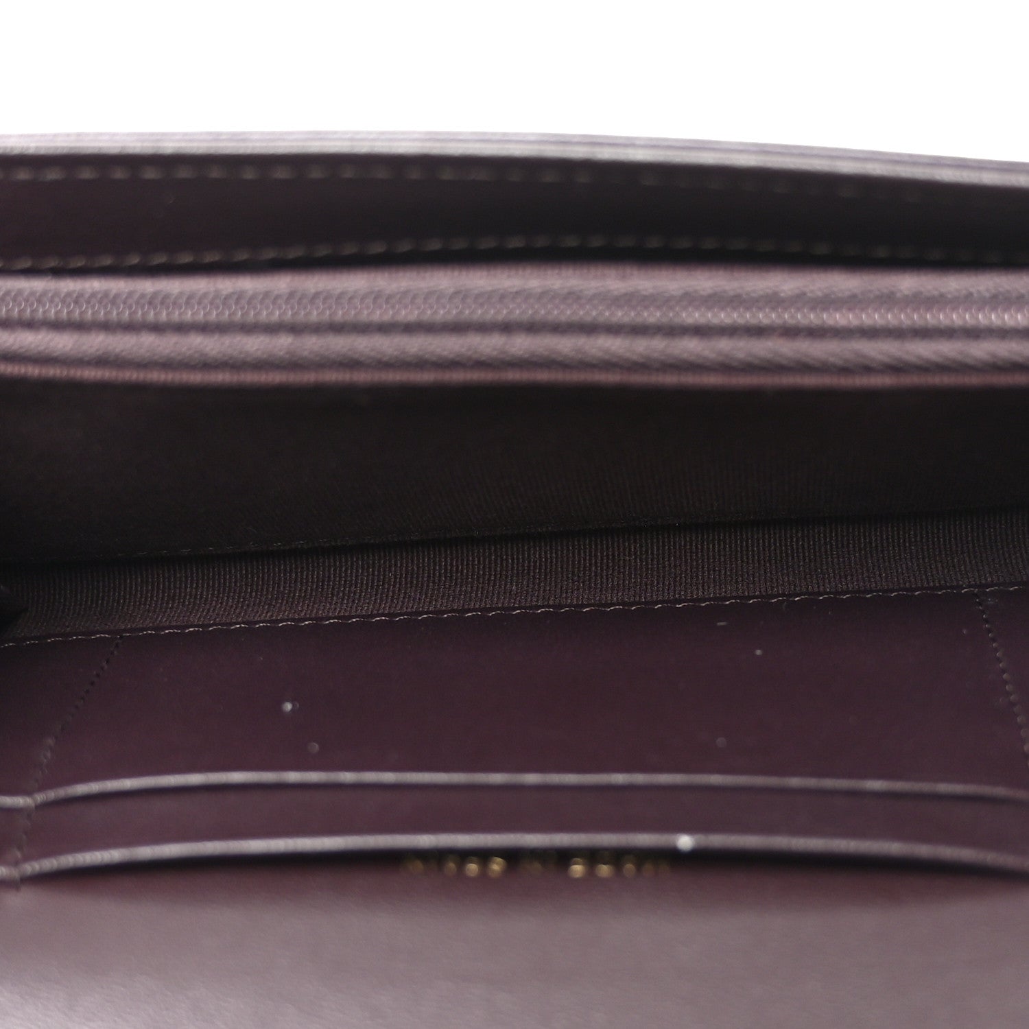 Chanel Lambskin Quilted Studded CC Large Gusset Flap Wallet Dark Purple 5 of 9