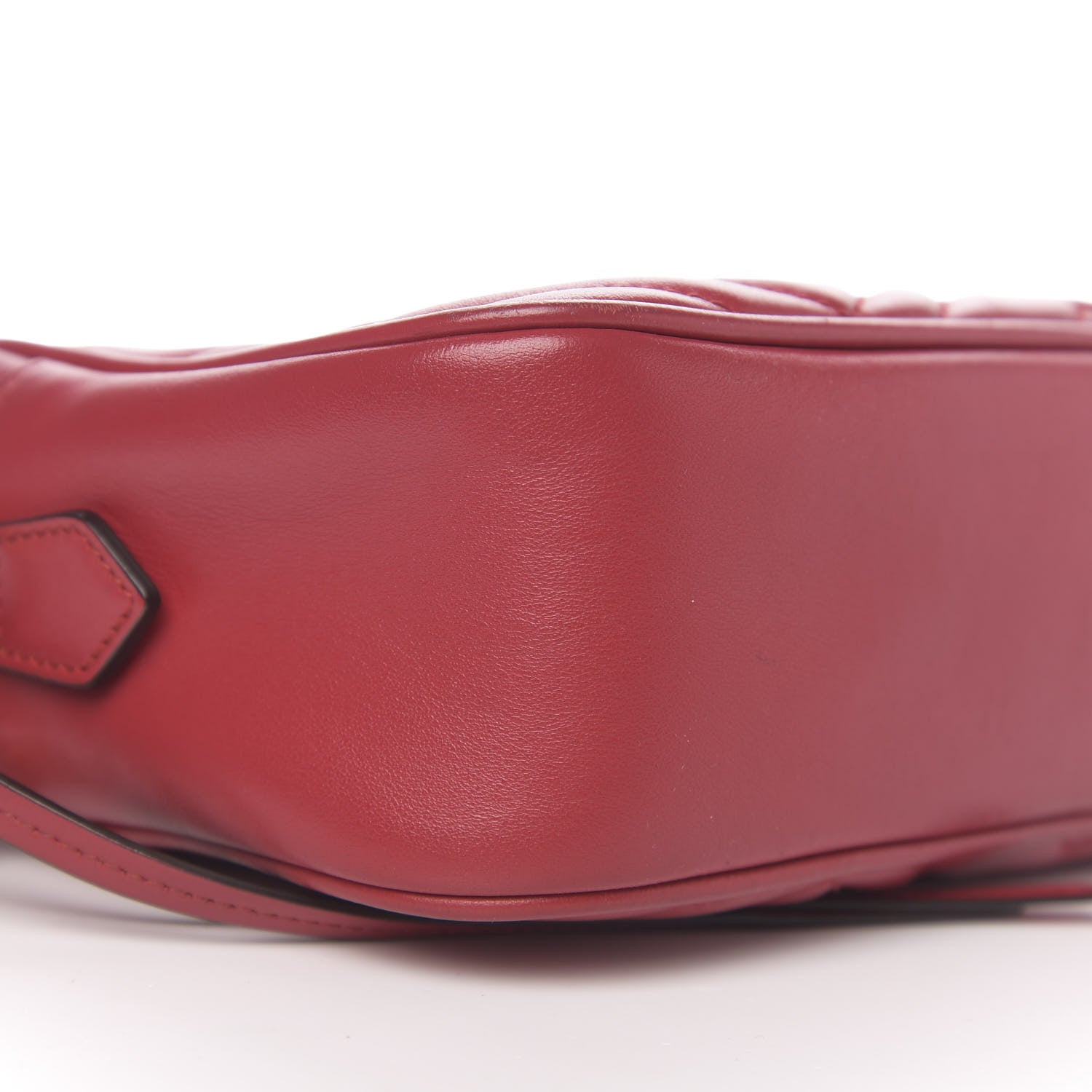 Gucci Calfskin Matelasse Small GG Marmont Chain Shoulder Bag Hibiscus Red 7 of 9