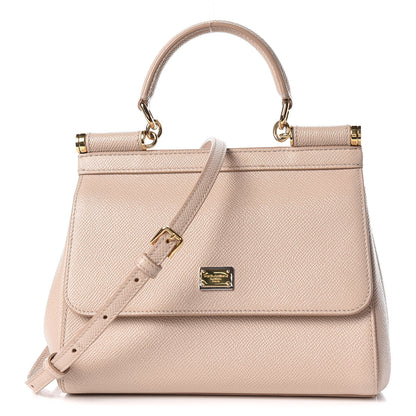 Dolce & Gabbana Dauphine Small Miss Sicily Satchel Rosa Carne 1 of 8