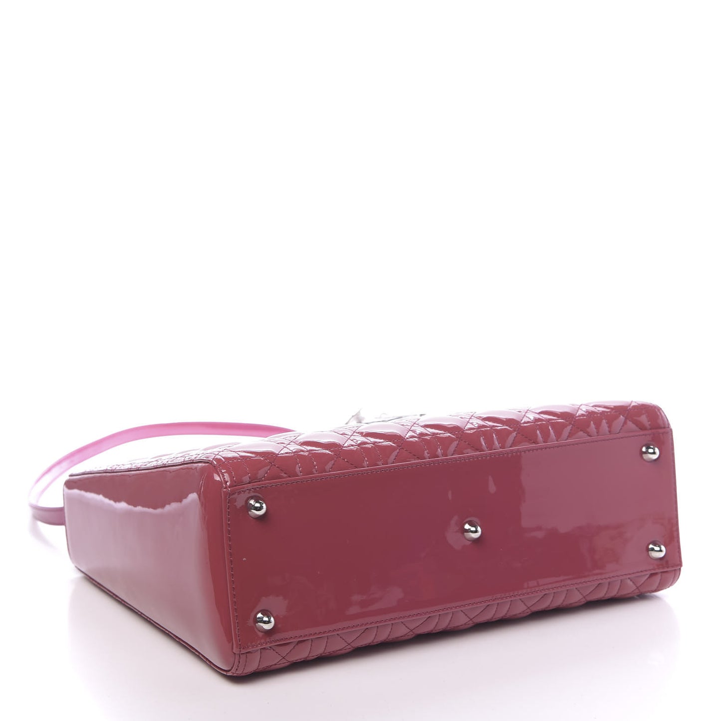 Patent Cannage Large Lady Dior Pink