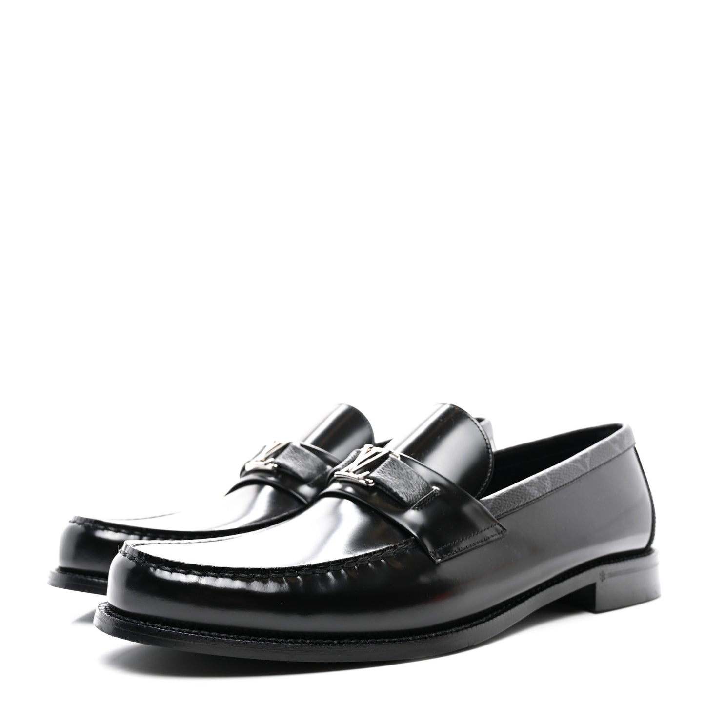Calfskin Monogram Eclipse Mens Major Loafers 12 Black