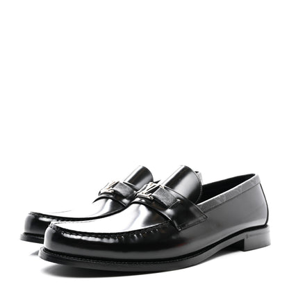 Louis Vuitton Calfskin Monogram Eclipse Mens Major Loafers 12 Black 3 of 9