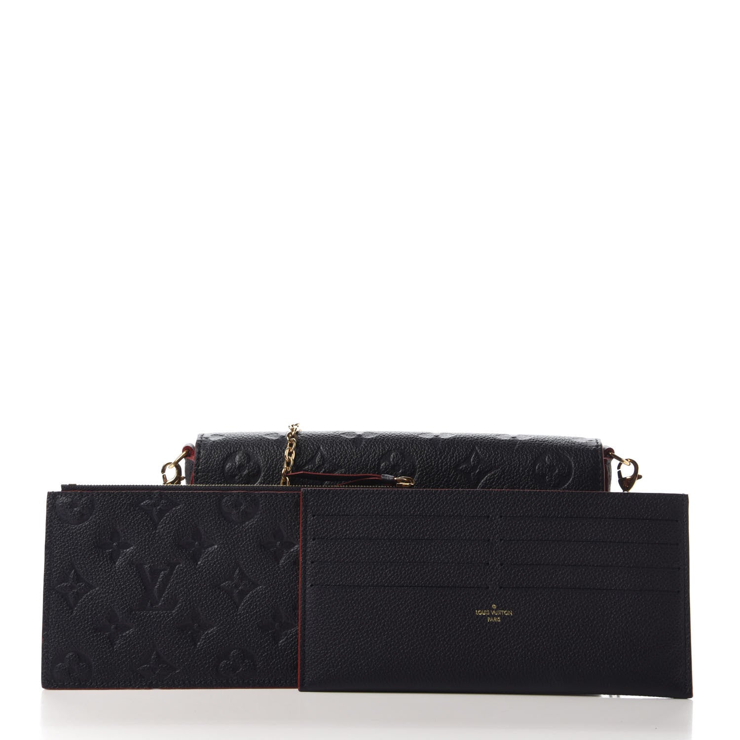 Louis Vuitton Empreinte Pochette Felicie Chain Wallet Marine Rouge 10 of 10