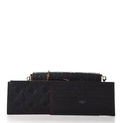 Louis Vuitton Empreinte Pochette Felicie Chain Wallet Marine Rouge 10 of 10