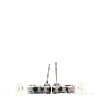 Chanel Ruthenium Crystal CC Earrings Multicolor 3 of 6